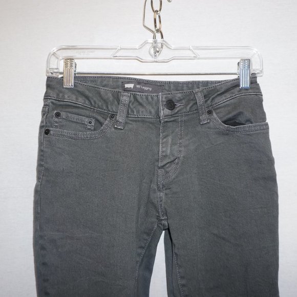 LEVI'S 535 Leggings Gray Destroyed 5 Junior - Picture 5 of 9